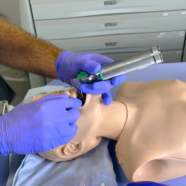 Short clip of a pediatric intubation
